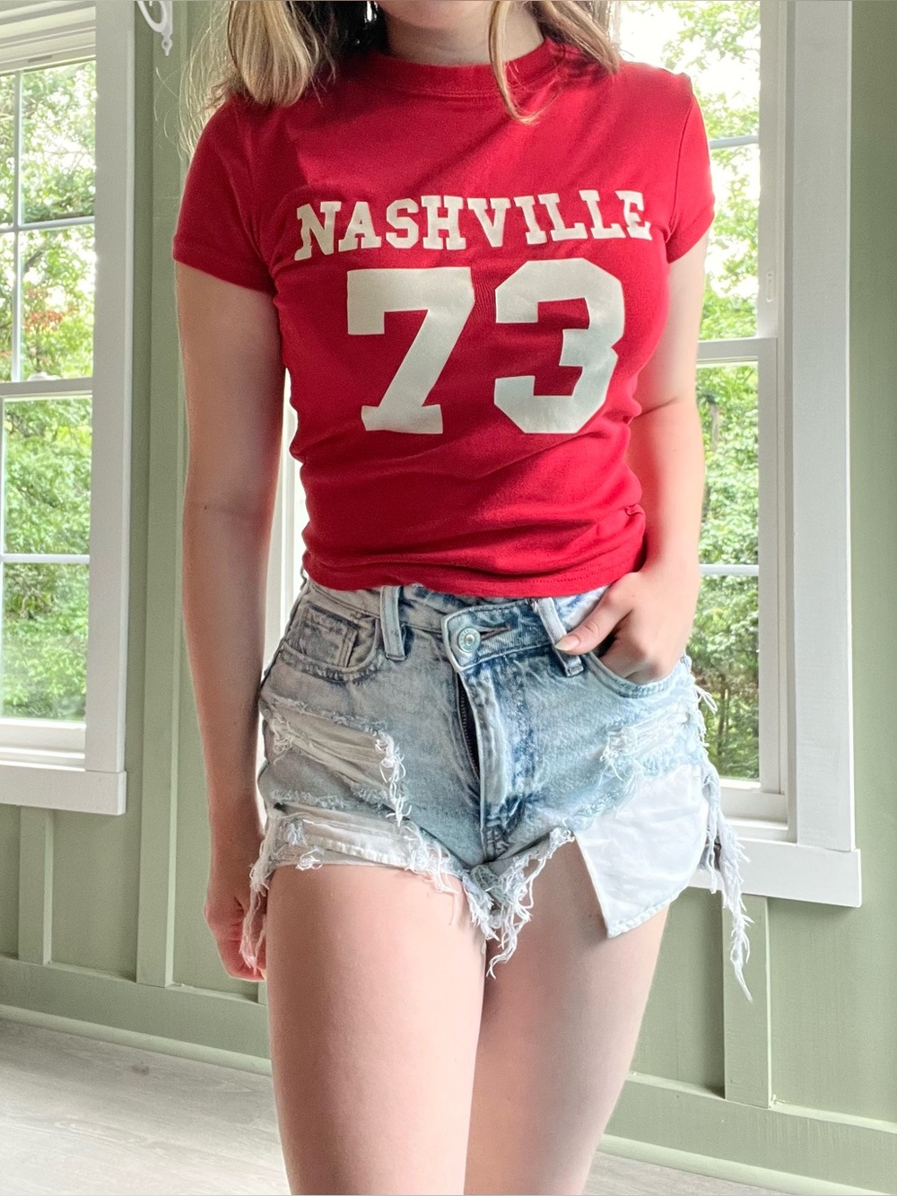 red edikted Nashville baby tee
